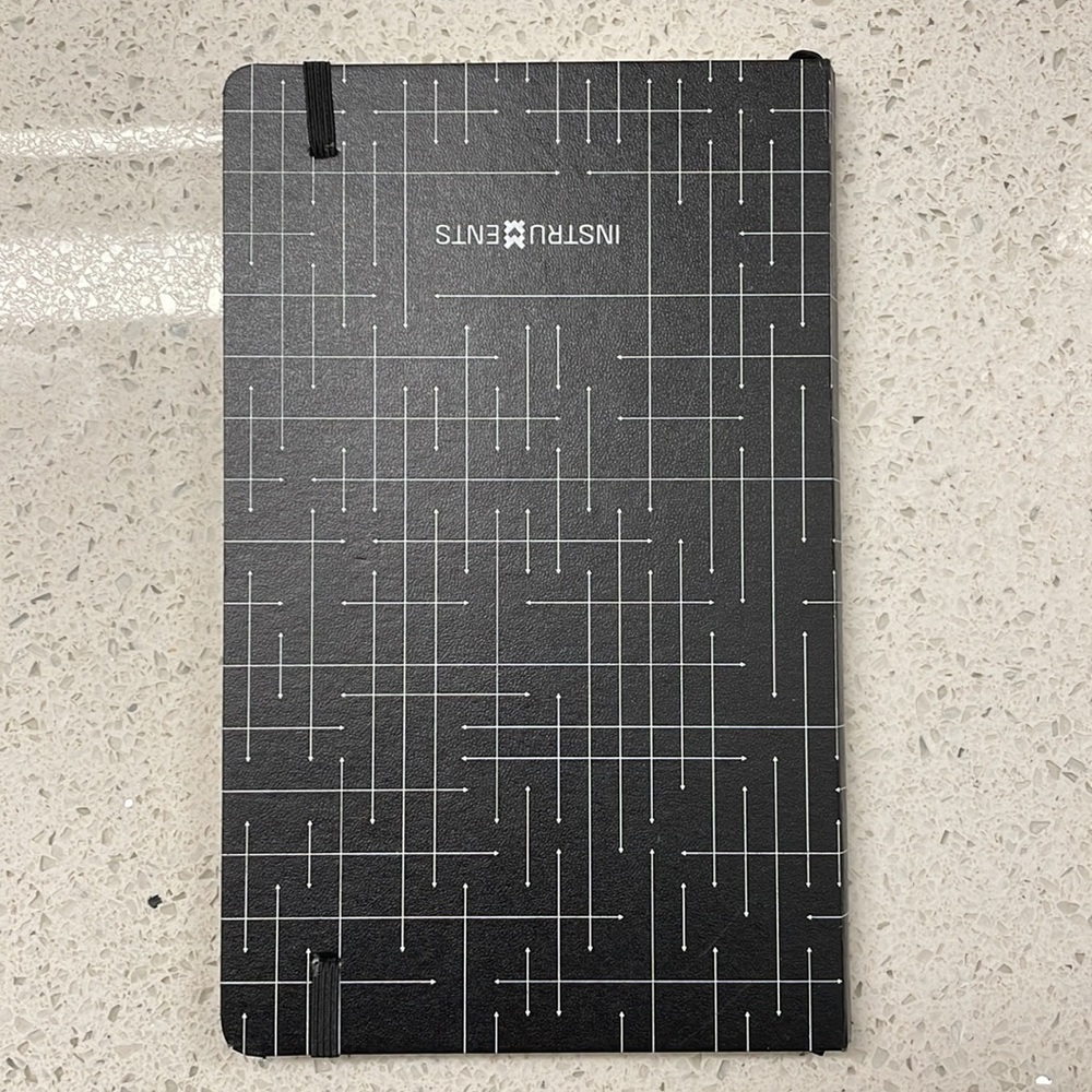 Instruments Black Grid Notebook With Blank Open Pages & Bookmark - Picture 5 of 5